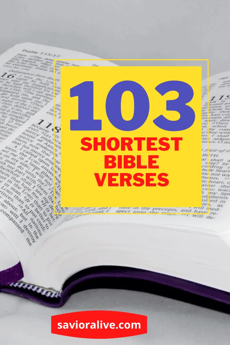 103 Top Shortest Bible Verses Inspiring Scripture Quotes