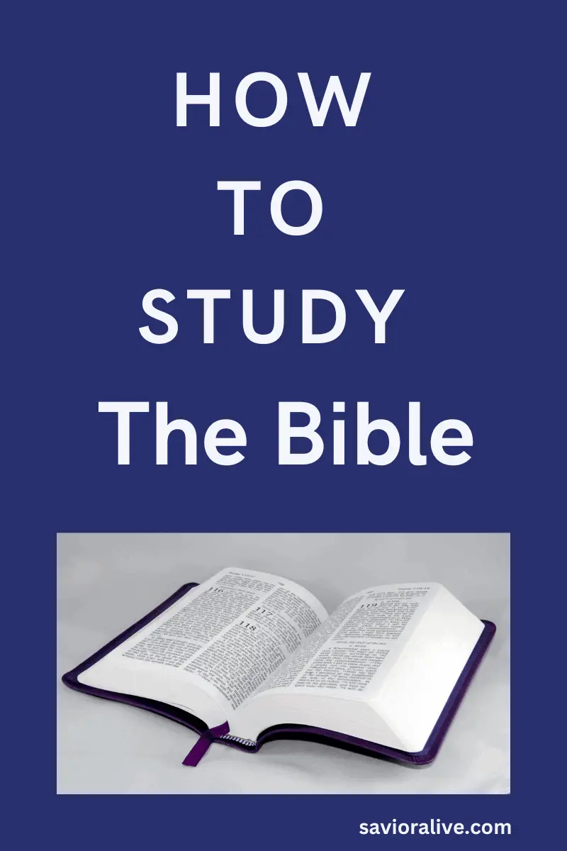 How I study the Bible